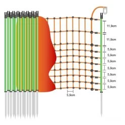 Ernteschutz Elektronetz »Euronetz« Elektrozaun · 50m 1 Spitze, 65cm -Heimtierprodukte Geschäft ernteschutz elektronetz euronetz elektrozaun 50m 1 spitze 65cm3