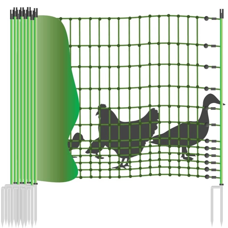 Hühnernetz »Euronetz« Mobiler Zaun Für Hühner · 25m 2 Spitzen, 112cm 3 Hühnernetz »Euronetz« Mobiler Zaun Für Hühner · 25m 2 Spitzen, 112cm