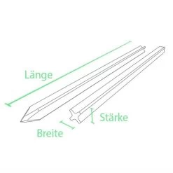 Recyclingpfahl »Rund, Eckig, Kreuz« über 175cm -Heimtierprodukte Geschäft recyclingpfahl rund eckig kreuz ab 175cm4