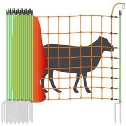 Schafnetz »Euronetz« Elektrozaun · 50m 2 Spitzen, 106cm