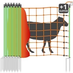 Schafnetz »Euronetz« Elektronetz · 50m 2 Spitzen, 90cm