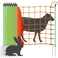 Schafnetz »Euronetz« Mit Wildverbissschutz · 50m 2 Spitzen, 90cm