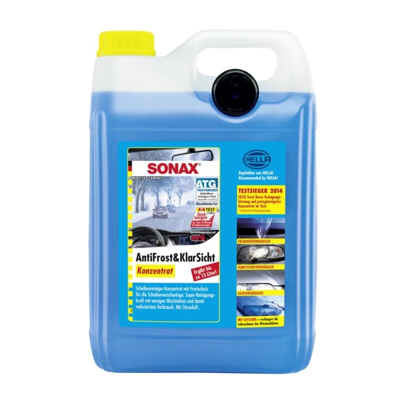 SONAX »AntiFrost« Scheibenfrostschutz Bis -30°C · 5 Liter 3 SONAX »AntiFrost« Scheibenfrostschutz Bis -30°C · 5 Liter