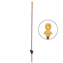 Weidezaunpfähle »Doppelring« 10x, Feder Stahl · Oval 5x10mm, 105cm