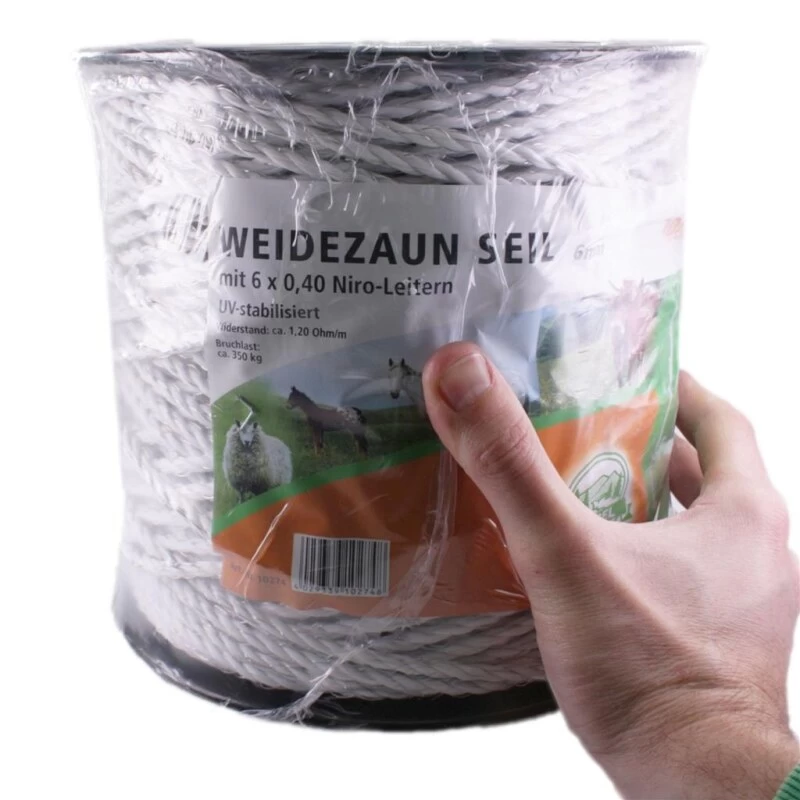 Weidezaunseil »Classic« Elektro Seil · 6mm, 200m, Weiß 6 Weidezaunseil »Classic« Elektro Seil · 6mm, 200m, Weiß - Image 4