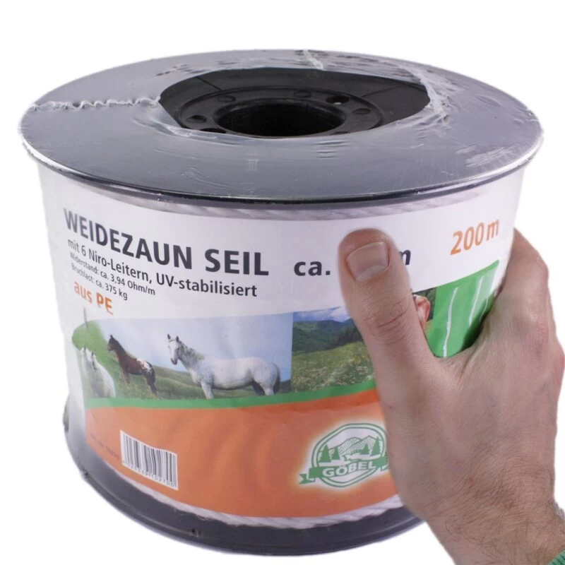 Weidezaunseil »Classic« Elektroseil · 6mm, 200m, Weiß 6 Weidezaunseil »Classic« Elektroseil · 6mm, 200m, Weiß - Image 4