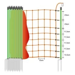 Wolfsabwehrzaun »Euronetz« Mit Wildverbissschutz · 50m 2 Spitzen, 106cm -Heimtierprodukte Geschäft wildzaun euronetz mit wildverbissschutz 50m 2 spitzen 106cm3